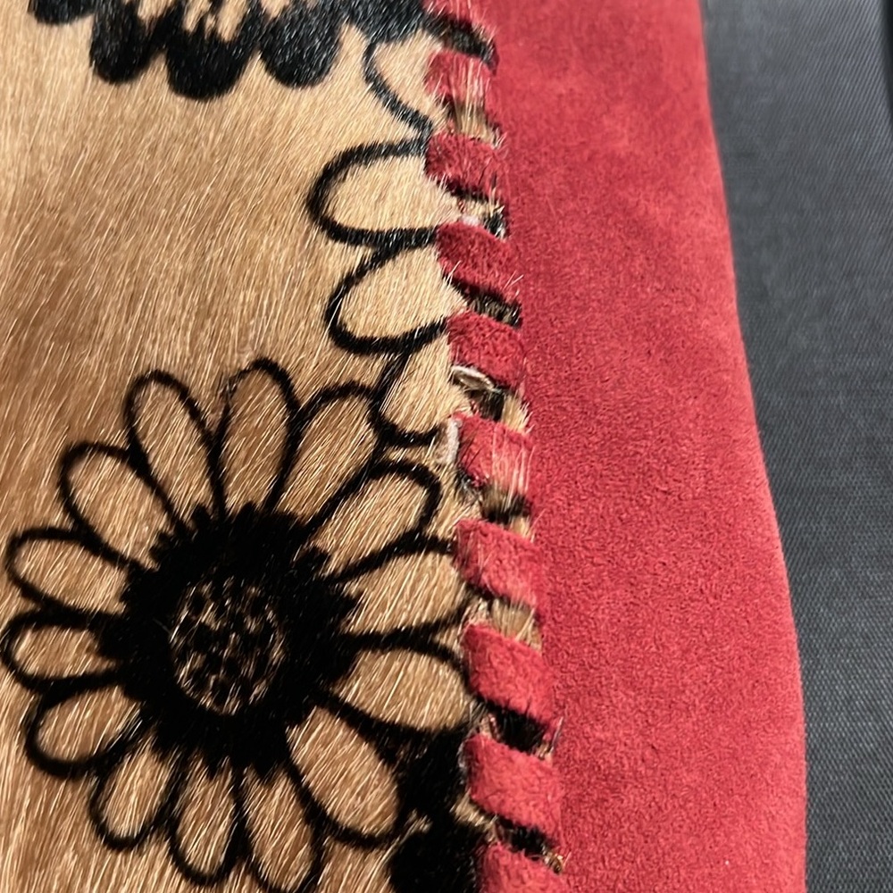 Floral Suede Tote